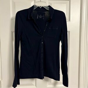 Banana Republic Navy Blue Button-Up Shirt